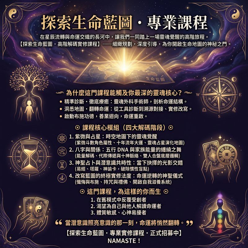 探索生命藍圖專業課程